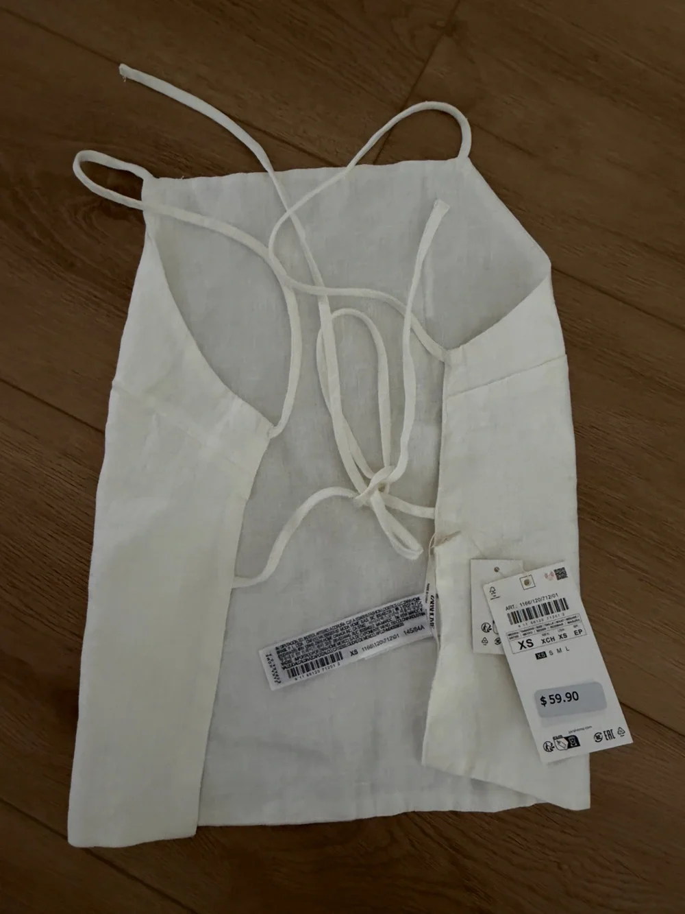 Zara Linen Strappy Top